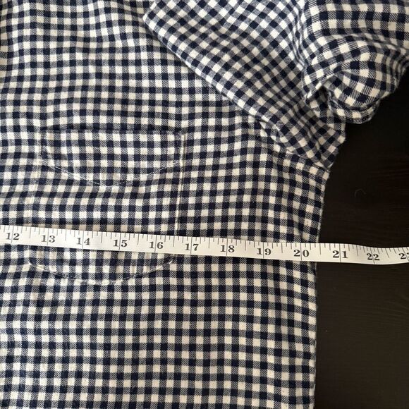 Uniqlo Flannel Shirt Womens Sz L White Black Checkered Button Up Long Sleeve - Picture 10 of 11